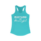 Mustang & Meaningful Racerback Tank Horse Color Shirts Printify XS Solid Tahiti Blue 