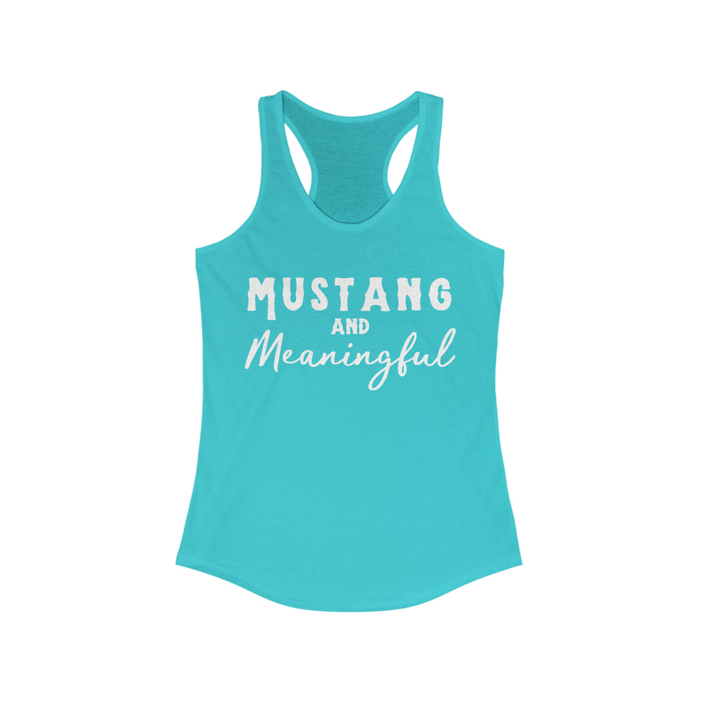Mustang & Meaningful Teal Racerback Tank