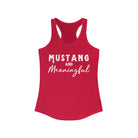 Mustang & Meaningful Racerback Tank Horse Color Shirts Printify XS Solid Red