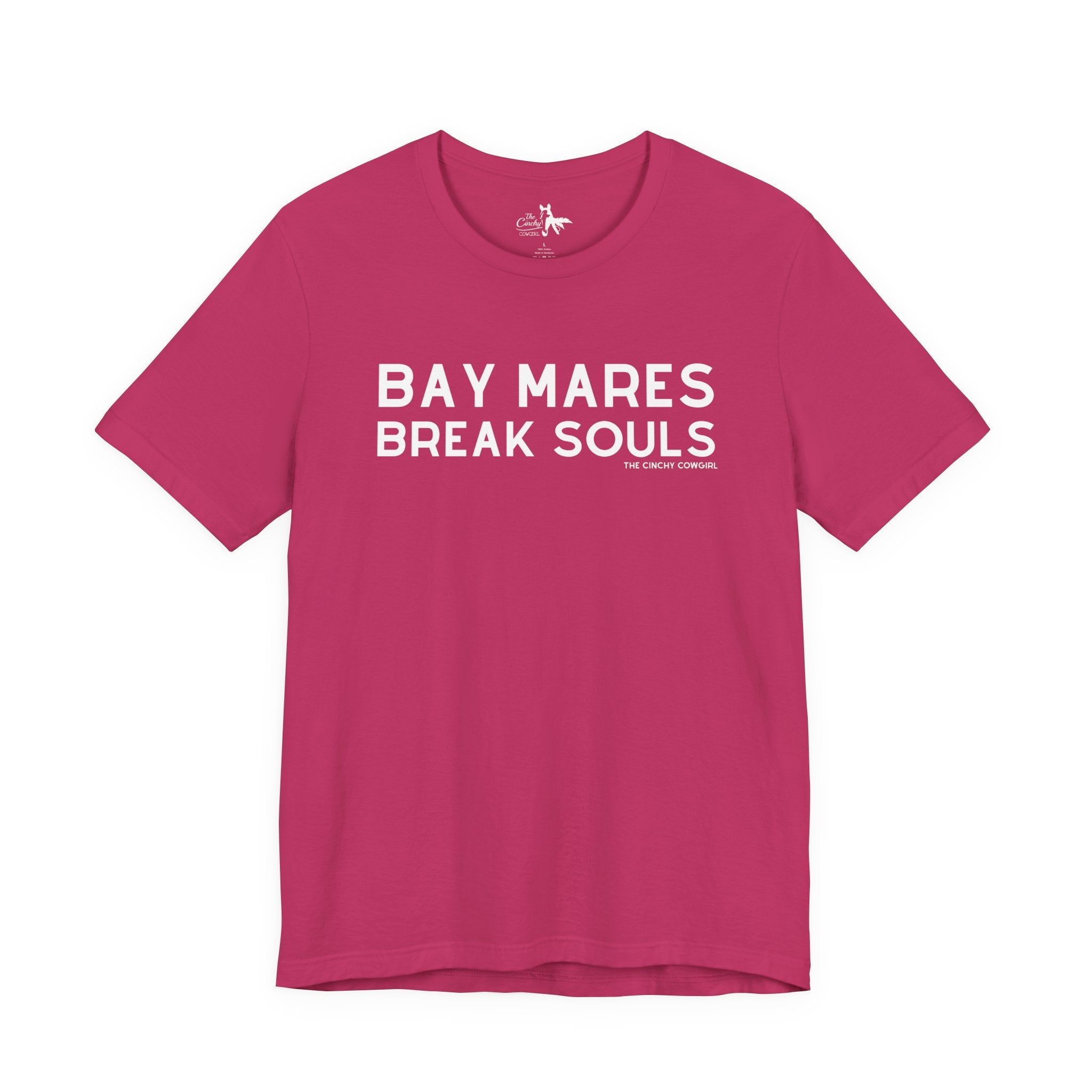 Bay Mares Break Souls Short Sleeve Tee T-Shirt The Cinchy Cowgirl - Print Berry XS