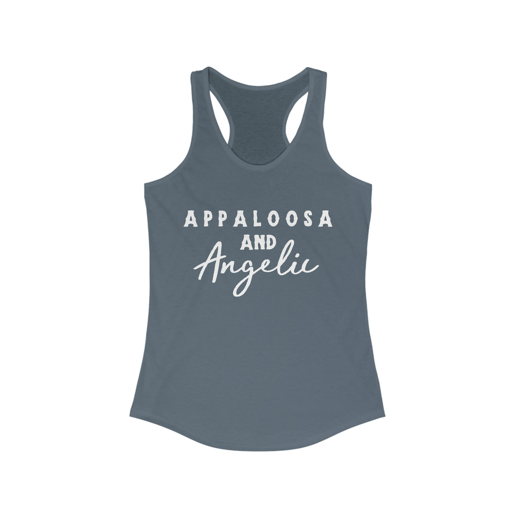 Appaloosa & Angelic Racerback Tank Horse Color Shirts Printify XS Solid Indigo 