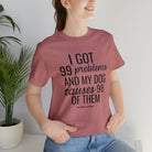 Dog Problems Short Sleeve Tee tcc graphic tee Printify Heather Mauve XS