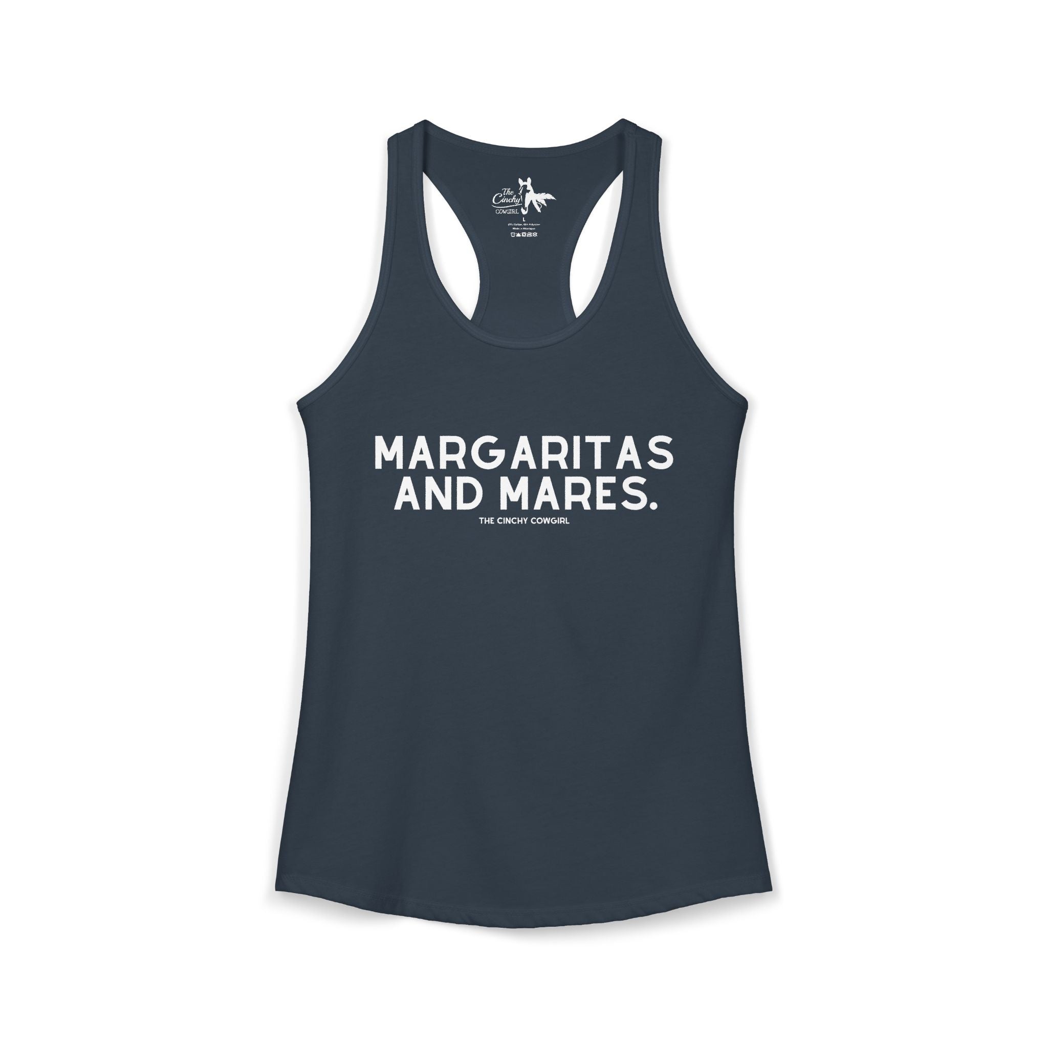 Margaritas & Mares Tank Top Tank Top The Cinchy Cowgirl - Print XS Solid Indigo