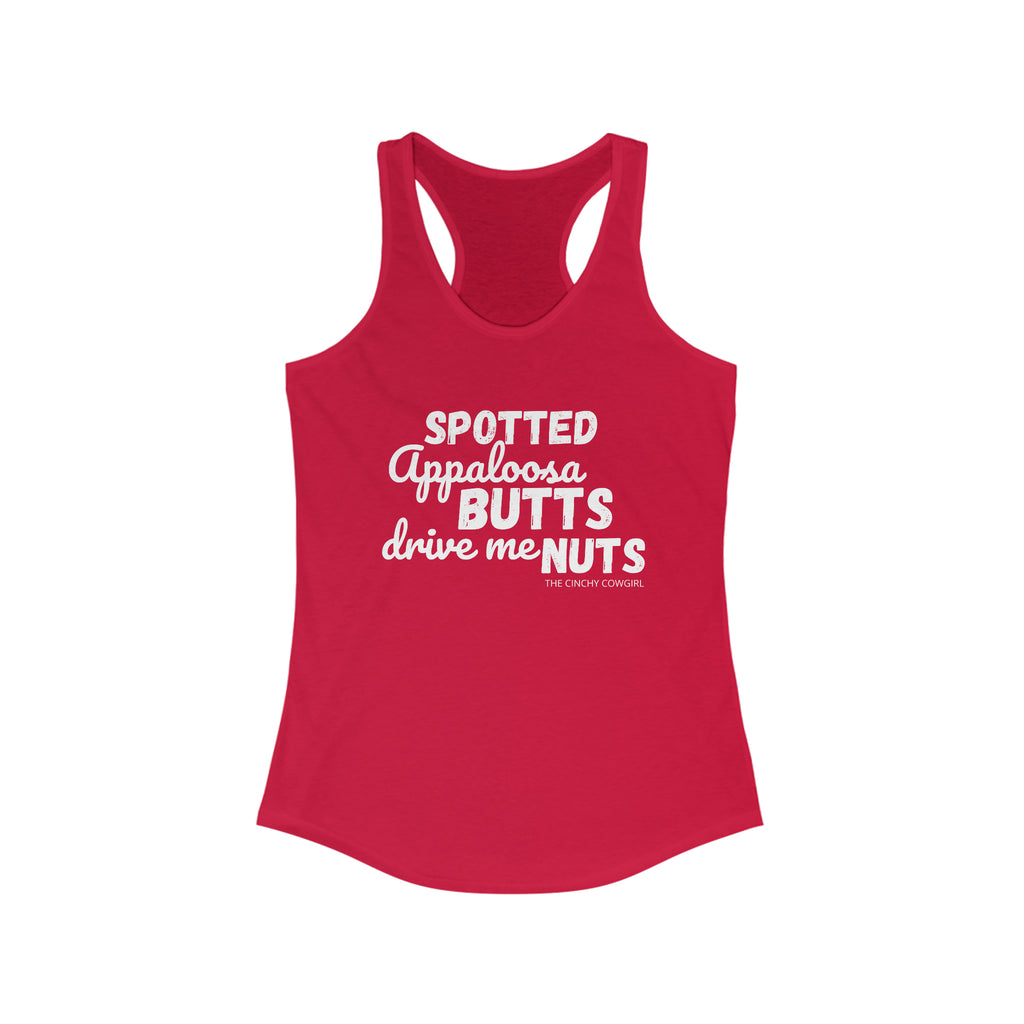 Appaloosa Butts Racerback Tank tcc graphic tee Printify S Solid Red 