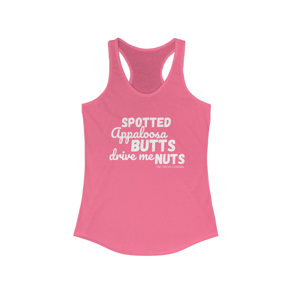 Appaloosa Butts Racerback Tank tcc graphic tee Printify XS Solid Hot Pink 