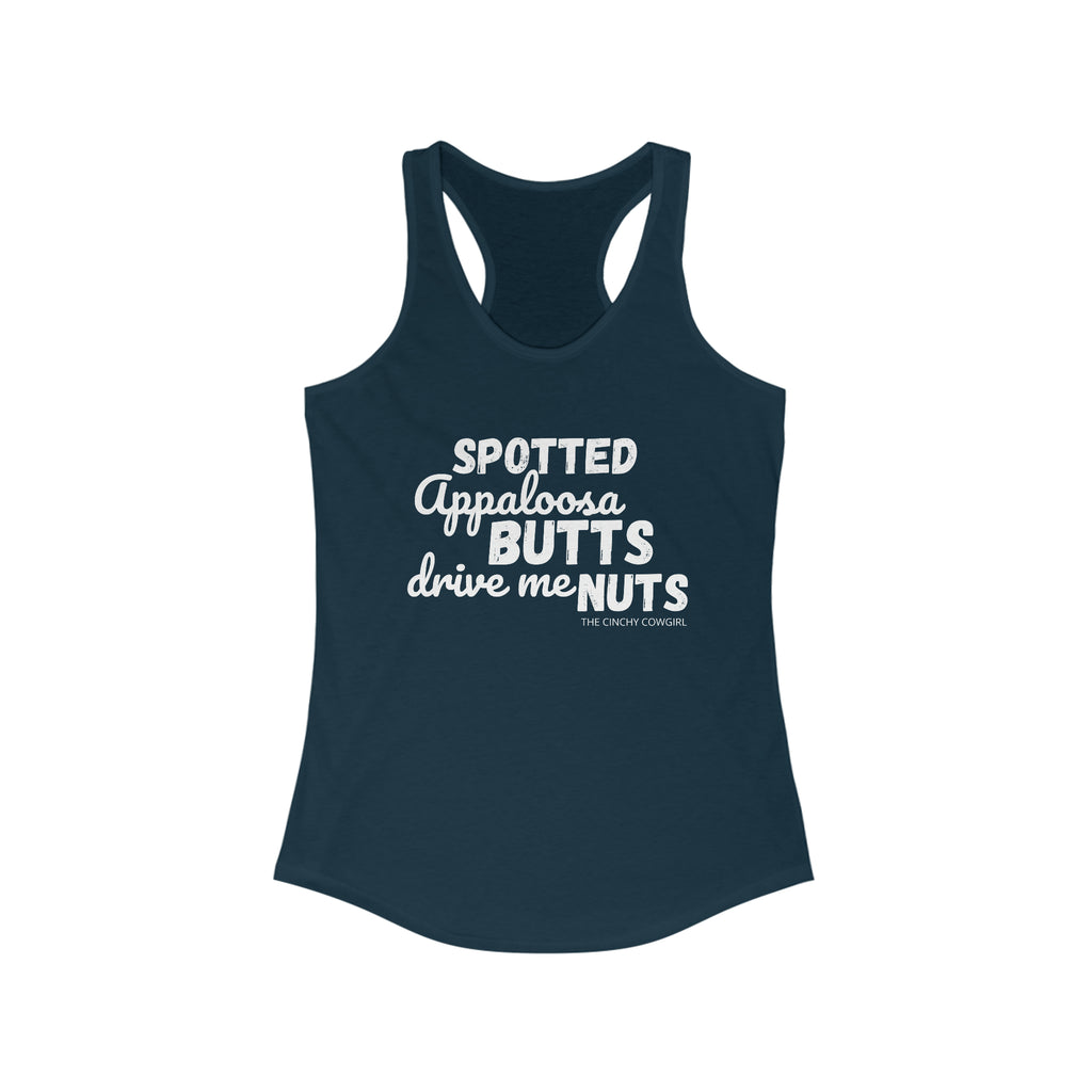 Appaloosa Butts Racerback Tank tcc graphic tee Printify XS Solid Midnight Navy 