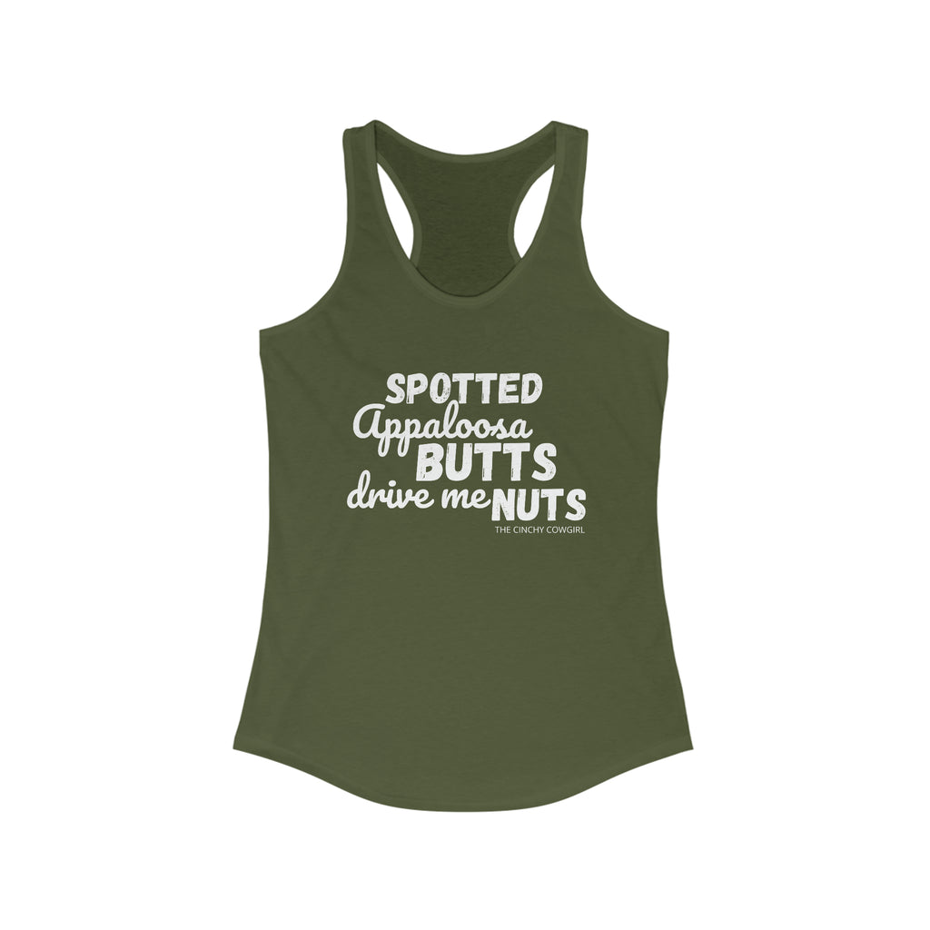 Appaloosa Butts Racerback Tank tcc graphic tee Printify XS Solid Military Green 