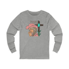 Praying Cowgirls Club Long Sleeve Tee Long-sleeve The Cinchy Cowgirl - Print S Athletic Heather