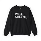 Well Sheeyit Fleece Pullover Sweatshirt The Cinchy Cowgirl - Print S Black