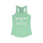 Reining & Radiant Racerback Tank Horse Riding Discipline Tee Printify XS Solid Mint 