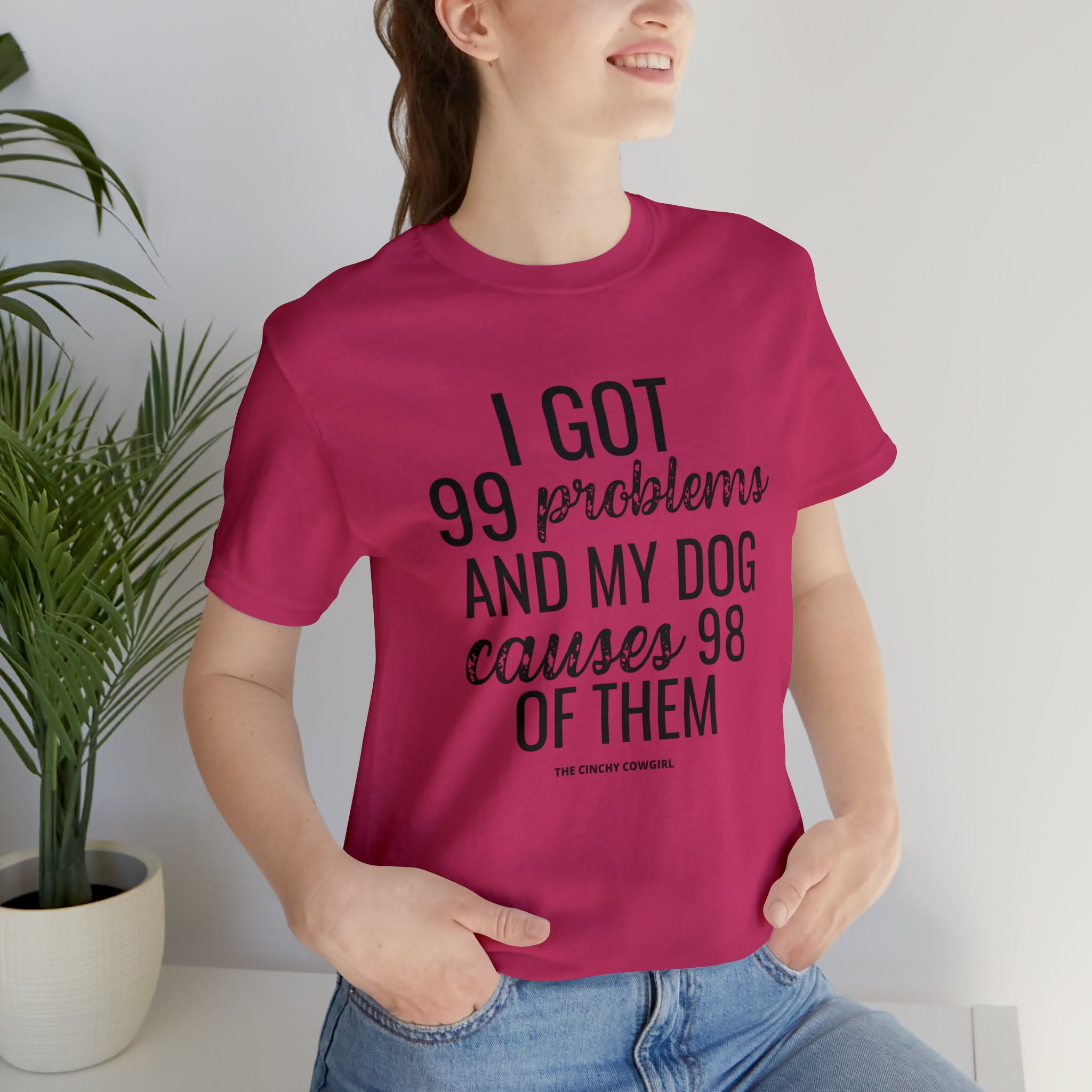 Dog Problems Short Sleeve Tee tcc graphic tee Printify Berry XS
