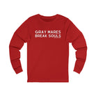 Gray Mares Break Souls Long Sleeve Tee Long-sleeve The Cinchy Cowgirl - Print S Red