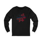 American Girly Long Sleeve Tee Long-sleeve The Cinchy Cowgirl - Print S Black