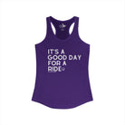 It's A Good Day For a Ride Tank Top Tank Top The Cinchy Cowgirl - Print XS Solid Purple Rush