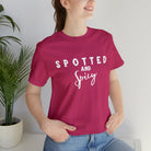 Spotted & Spicy Short Sleeve Tee Horse Color Shirt Printify Berry XS 