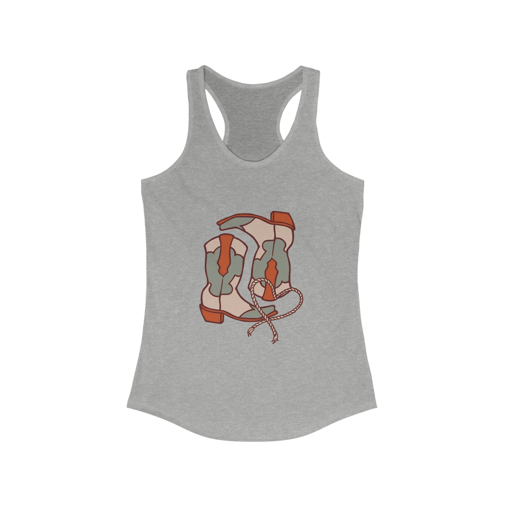 Pair A' Boots Racerback Tank tcc graphic tee Printify XS Heather Grey 