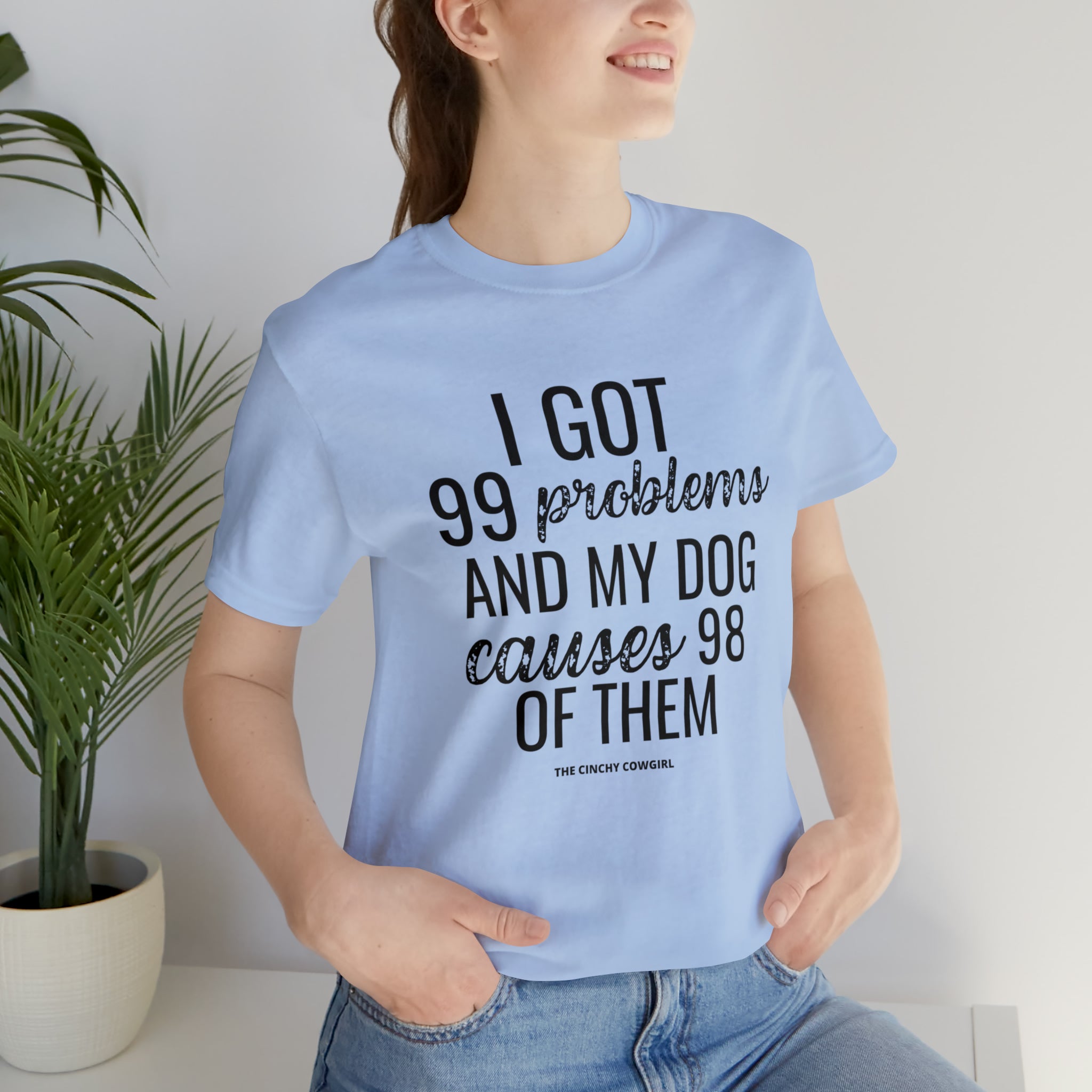 Dog Problems Short Sleeve Tee tcc graphic tee Printify Baby Blue XS 