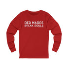 Red Mares Break Souls Long Sleeve Tee Long-sleeve The Cinchy Cowgirl - Print S Red