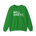 Well Sheeyit Fleece Pullover Sweatshirt The Cinchy Cowgirl - Print S Irish Green