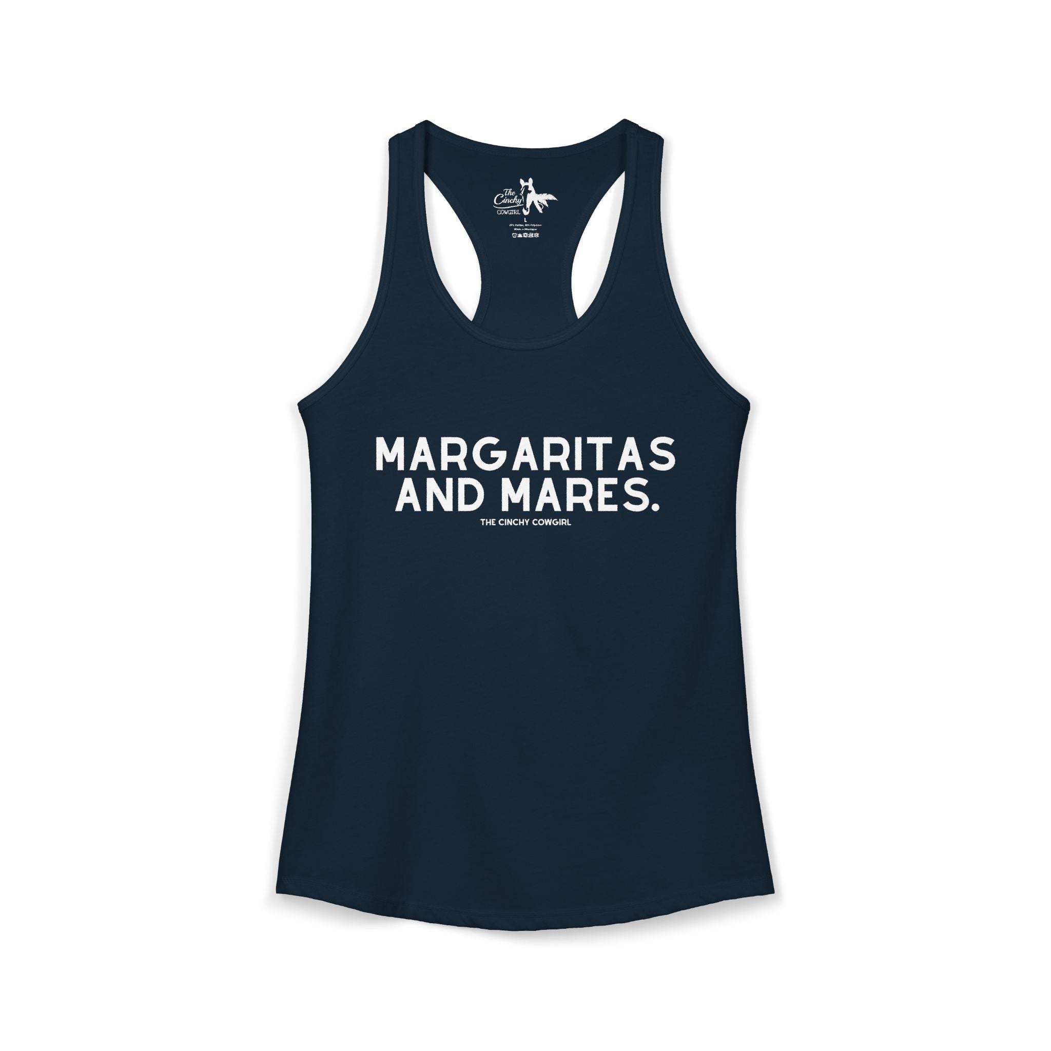 Margaritas & Mares Tank Top Tank Top The Cinchy Cowgirl - Print XS Solid Midnight Navy