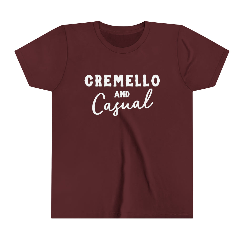 Cremello & Casual Youth Tee Maroon