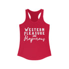 Western Pleasure & Prosperous Racerback Tank Horse Riding Discipline Tee Printify XS Solid Red