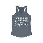 Western Pleasure & Prosperous Racerback Tank Horse Riding Discipline Tee Printify XS Solid Indigo
