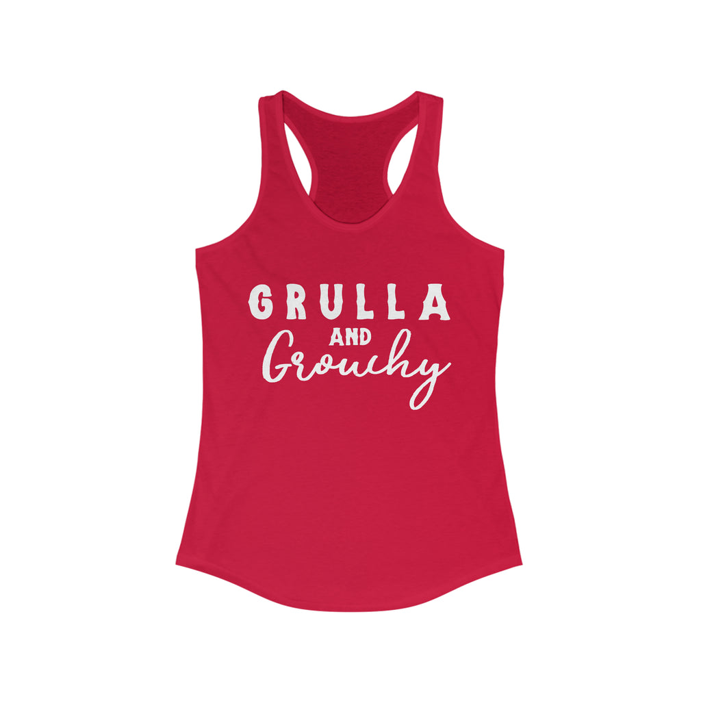 Grulla & Grouchy Racerback Tank Horse Color Shirts Printify XS Solid Red 