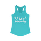 Grulla & Grouchy Racerback Tank Horse Color Shirts Printify XS Solid Tahiti Blue 