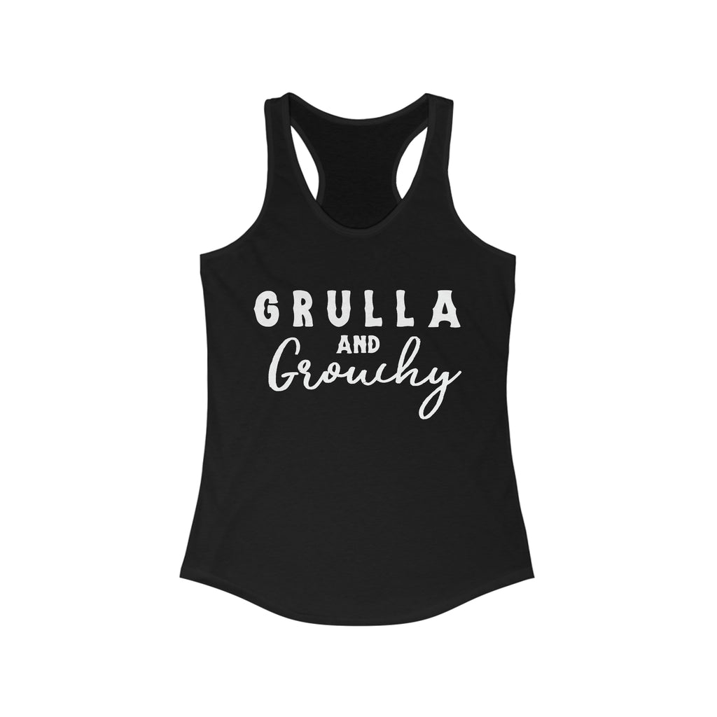 Grulla & Grouchy Racerback Tank Horse Color Shirts Printify XS Solid Black 