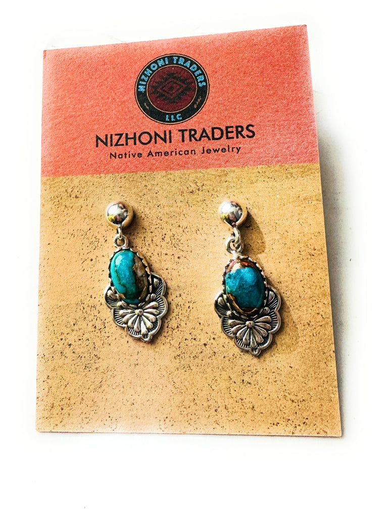 Desert Surprise Dangle Earrings NT jewelry Nizhoni Traders LLC   