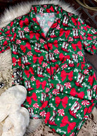 Cowboy Boots & Peppermint Spades Christmas Silky Pant Pajamas silky pajamas - pants The Cinchy Cowgirl (YC)