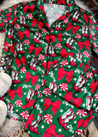 Cowboy Boots & Peppermint Spades Christmas Silky Pant Pajamas silky pajamas - pants The Cinchy Cowgirl (YC)