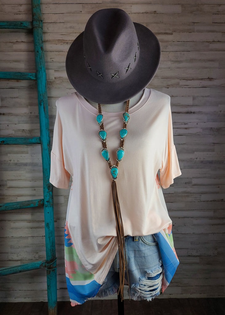 Aztec Print Woven High Low Tunic Tunic Avery