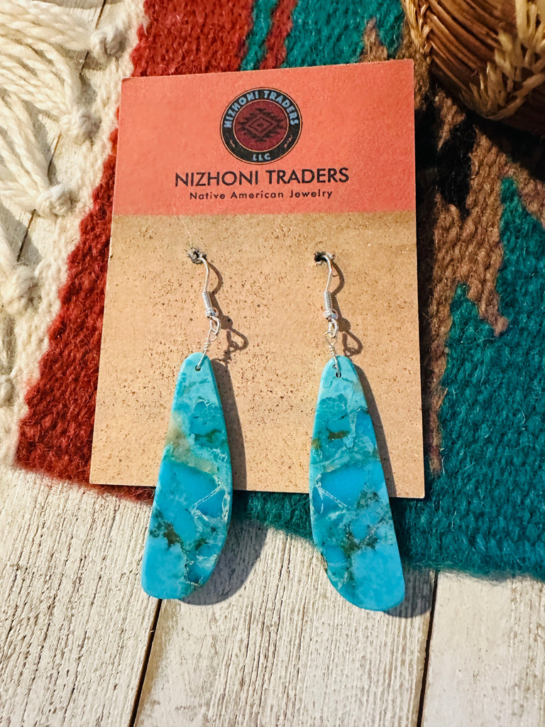 The Wing Slab Dangle Earrings NT jewelry Nizhoni Traders LLC   