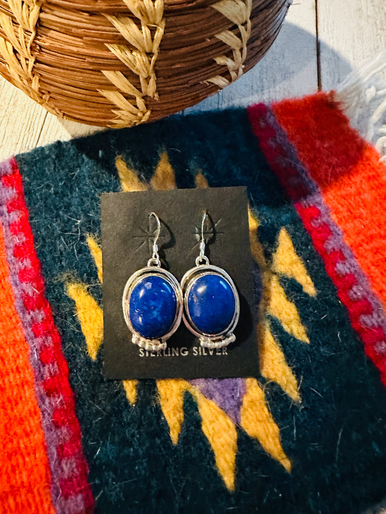 Shimmer in the Blue Dangle Earrings NT jewelry Nizhoni Traders LLC   
