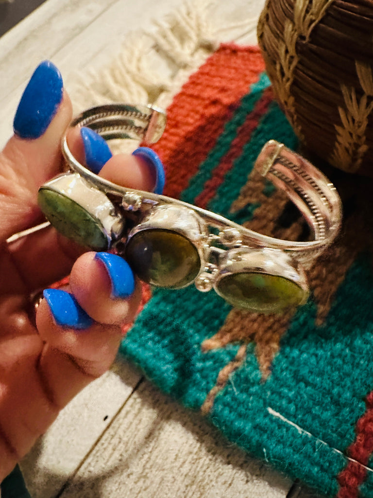 Desert Oasis Cuff Bracelet Signed NT jewelry Nizhoni Traders LLC   