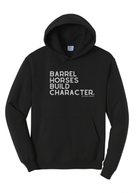 Barrel Horses Build Character Hoodie Graphic Hoodie The Cinchy Cowgirl