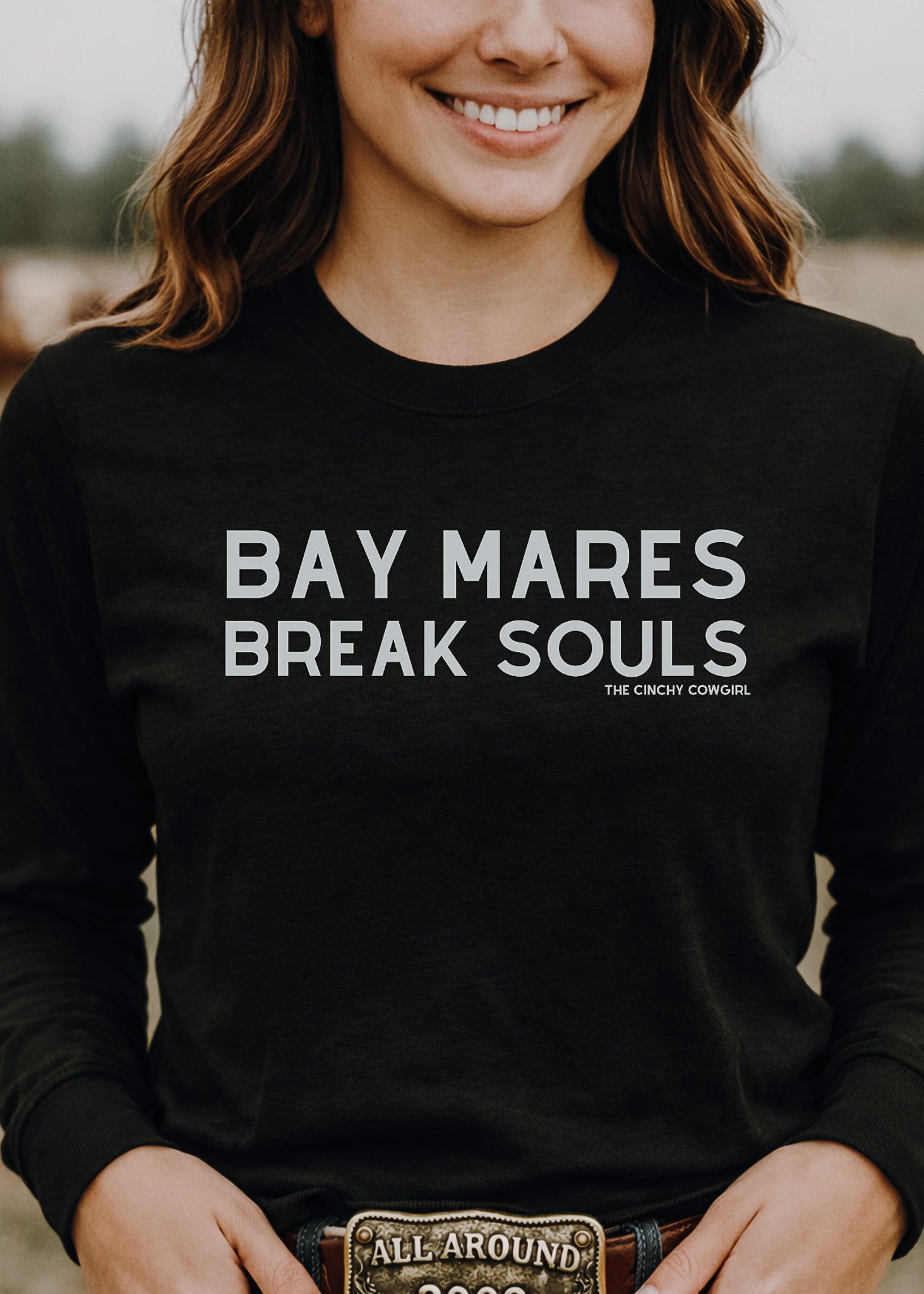 Bay Mares Break Souls Long Sleeve Graphic Tee Long Sleeve Graphic Tee The Cinchy Cowgirl