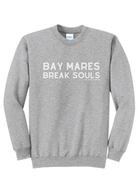 Bay Mares Break Souls Pullover Graphic Pullover The Cinchy Cowgirl Small Athletic Heather Grey