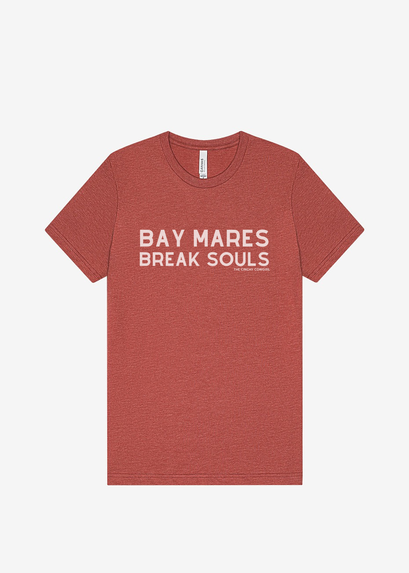 Bay Mares Break Souls Short Sleeve Graphic Tee Short Sleeve Graphic Tee The Cinchy Cowgirl Heather Clay Small