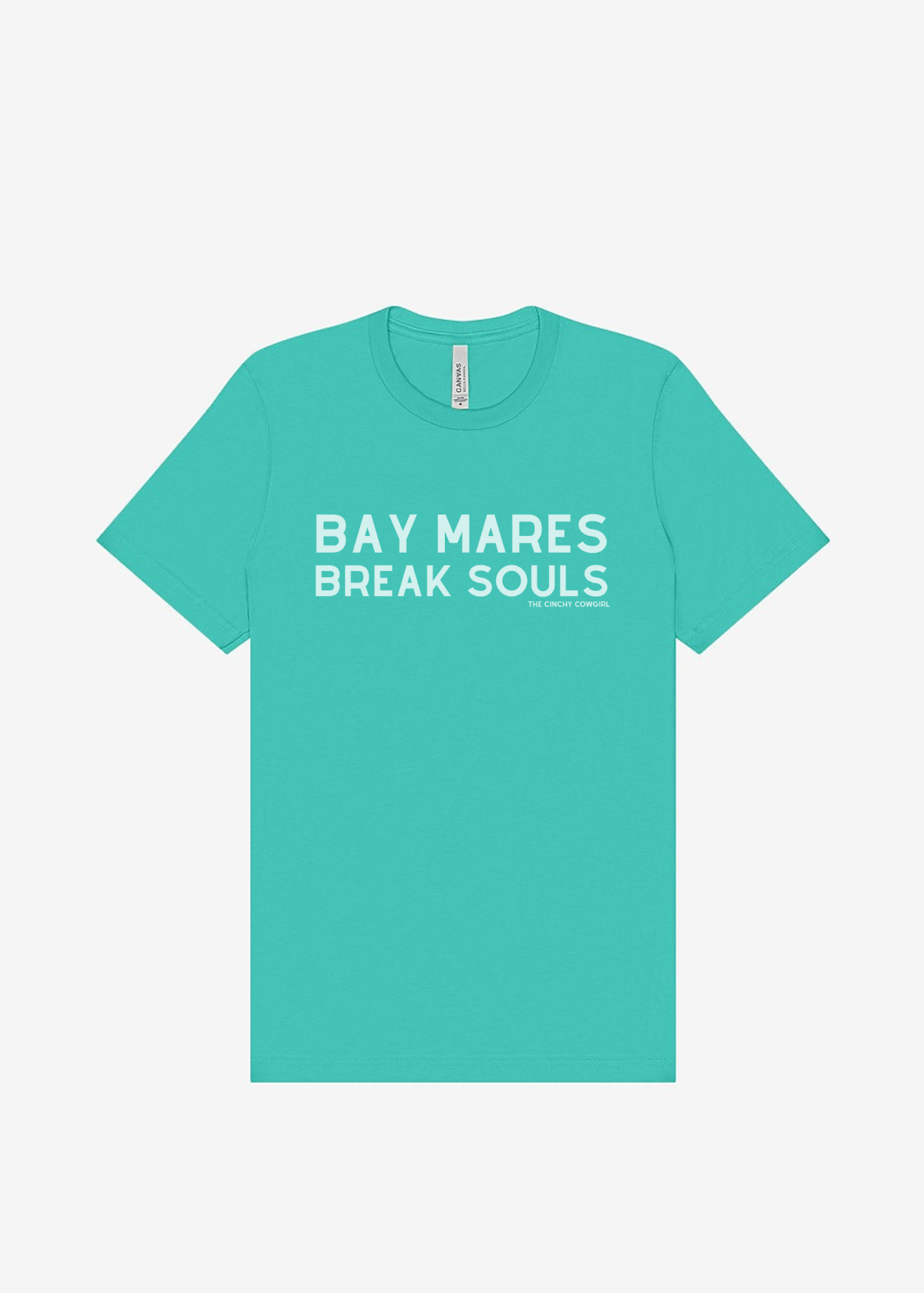 Bay Mares Break Souls Short Sleeve Graphic Tee Short Sleeve Graphic Tee The Cinchy Cowgirl Teal Small