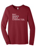 Bay Mares Build Character Long Sleeve Graphic Tee Long Sleeve Graphic Tee The Cinchy Cowgirl Cardinal Red Small