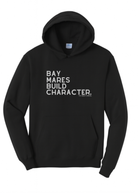 Bay Mares Build Character Hoodie Graphic Hoodie The Cinchy Cowgirl Small Black