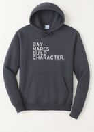 Bay Mares Build Character Hoodie Graphic Hoodie The Cinchy Cowgirl Small Heather Navy