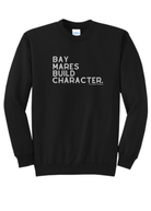 Bay Mares Build Character Pullover Graphic Pullover The Cinchy Cowgirl Small Black