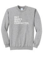 Bay Mares Build Character Pullover Graphic Pullover The Cinchy Cowgirl Small Athletic Heather Gray
