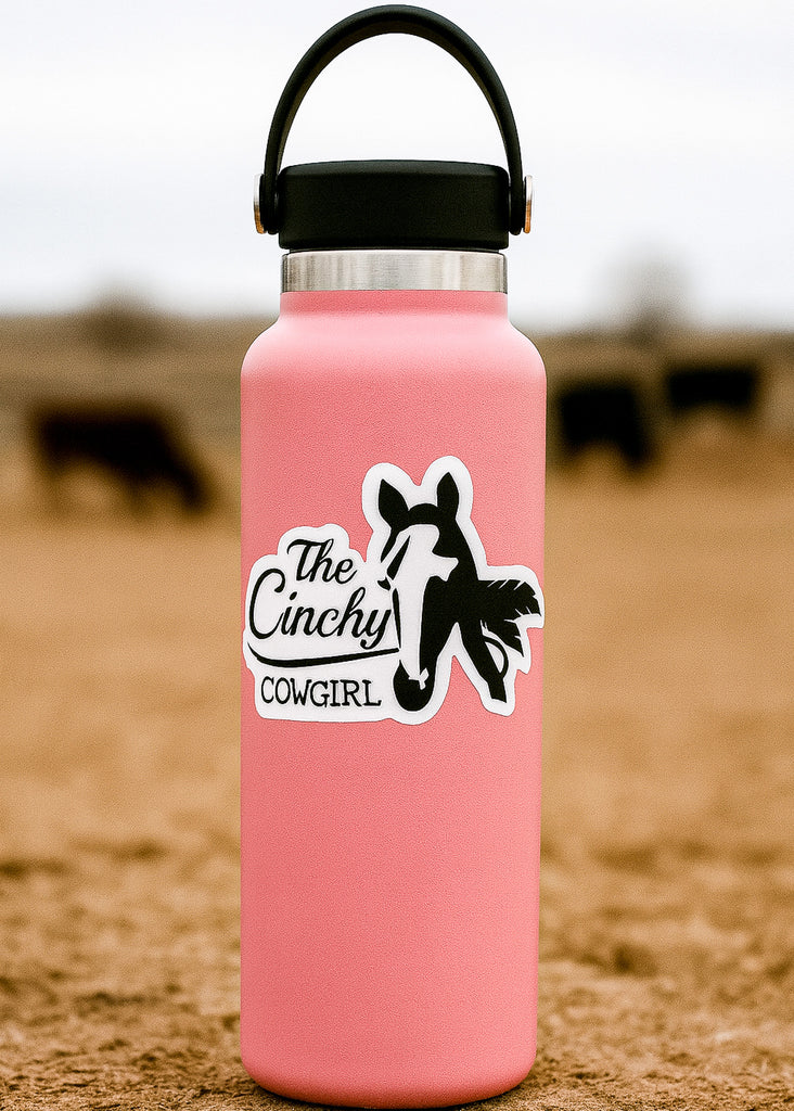 The Cinchy Cowgirl Logo Sticker [2 Colors] Sticker The Cinchy Cowgirl Black
