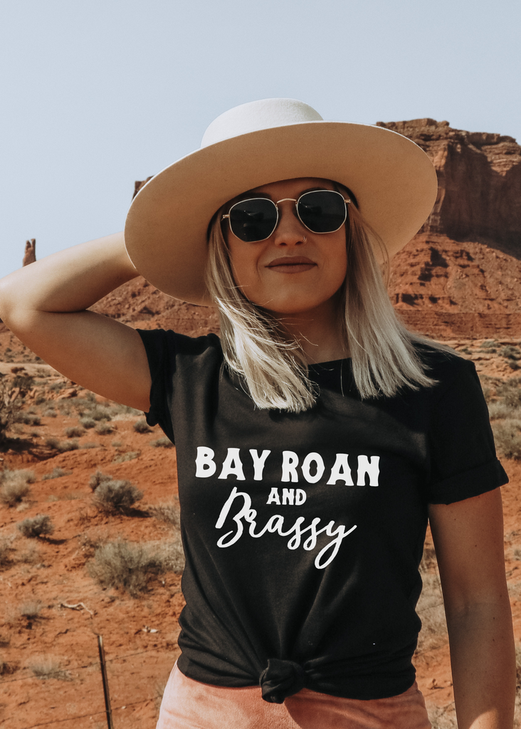 Bay Roan & Brassy Short Sleeve Tee Horse Color Shirt Printify Black XS 