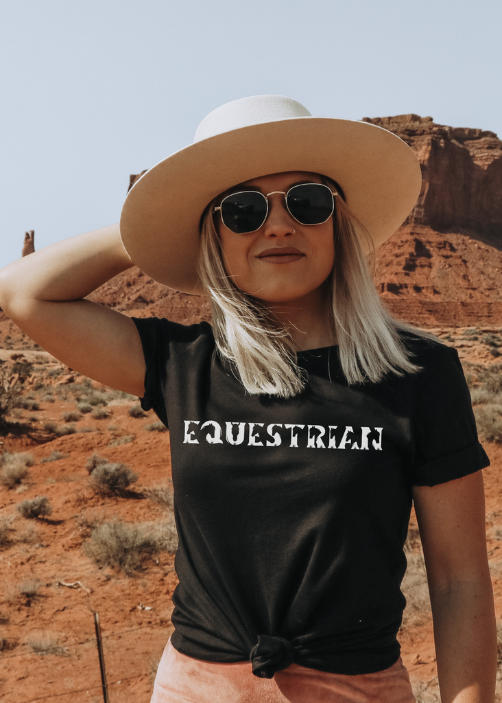 Equestrian Short Sleeve Tee tcc graphic tee Printify Black XS 
